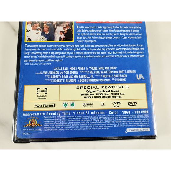 Movie Yours, Mine And Ours DVD New Sealed Lucille Ball Henry Fonda 1968 USA - Picture 6 of 10